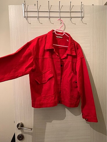 Diğer Kırmızı denim ceket