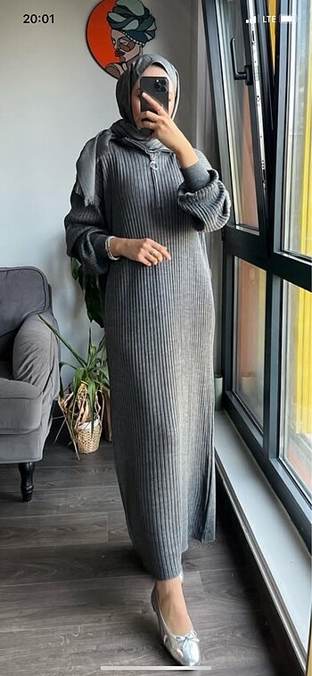 Fermuarlı elbise