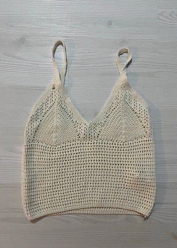 Bej Bohem Mini Örgü Bralet