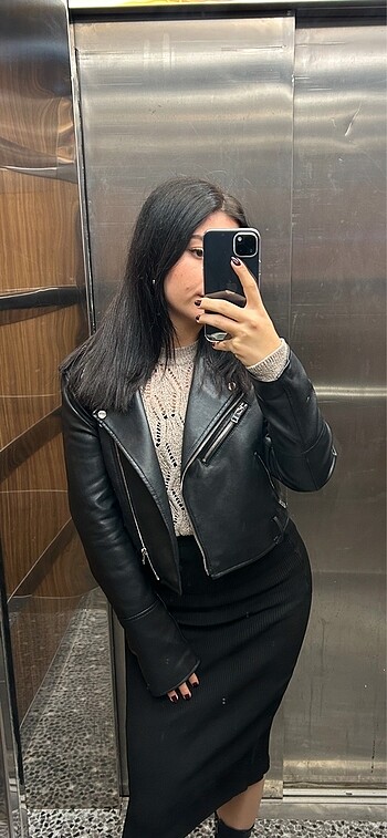 Pull and Bear Pull and bear deri ceket