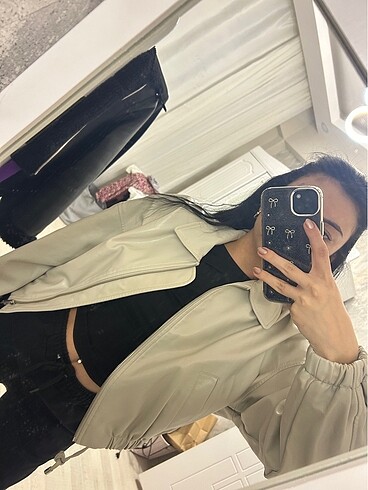 Mavi Jeans Mavi marka beyaz deri ceket