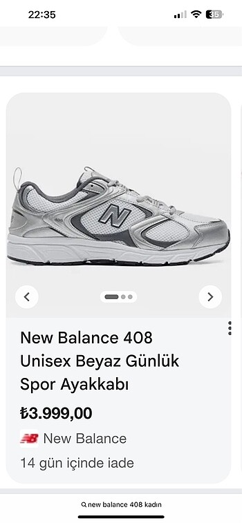 New balance kadın ayakkabı