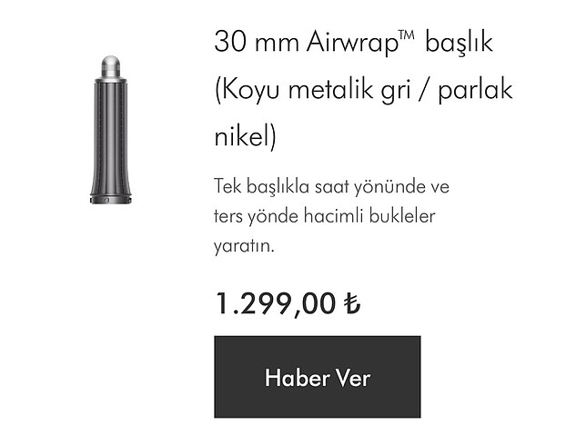 Dyson Dyson airwrap 30 mm Airwrap baslik