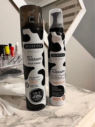 Morfose milk therapy saç köpüğü ve saç spreyi ikisi beraber