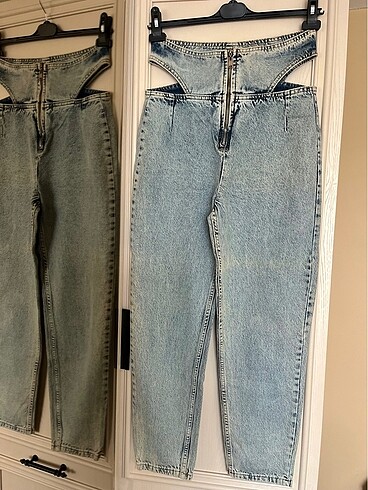 Bel Detaylı Kot Pantolon