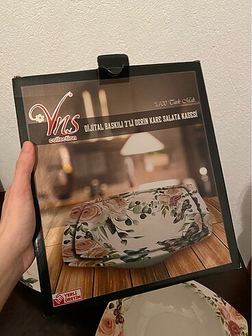Beden desenli salata kasesi