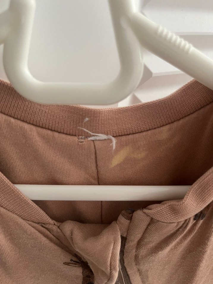 Kahverengi Zürafa Baskılı Fermuarlı Bebek uyku  Tulumu 1.6 tog - Görsel 2