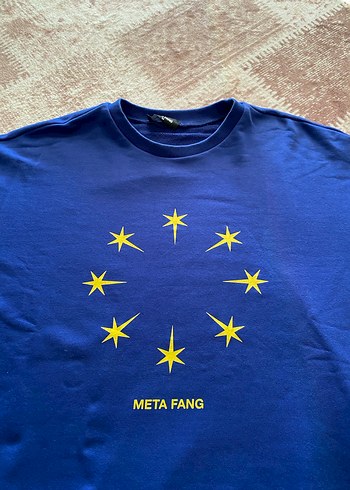 Mavi Uzun Kollu Baskılı Sweatshirt - Görsel 2