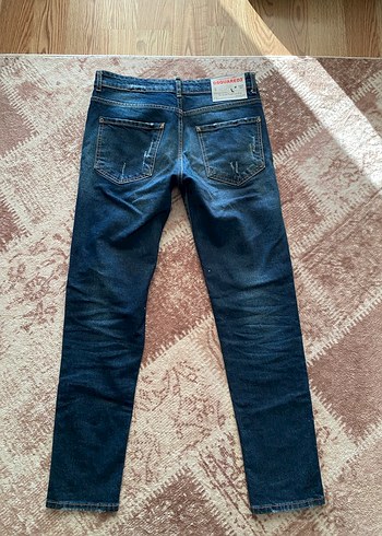 Erkek Lacivert Bağcıklı Bol Kesim Jean - Görsel 2