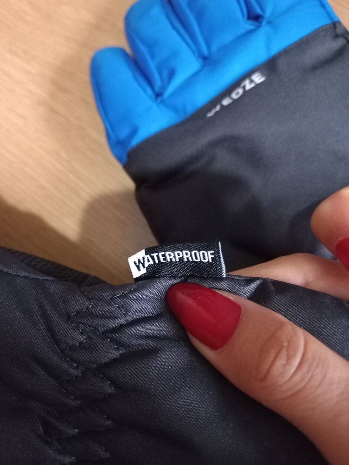 Mavi Erkek Çocuk Kayak Eldiveni Vedze - Görsel 3