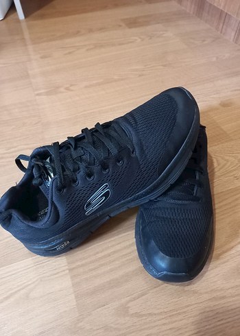 orjinal skechers Siyah Bağcıklı erkek Spor Ayakkabı - Görsel 3