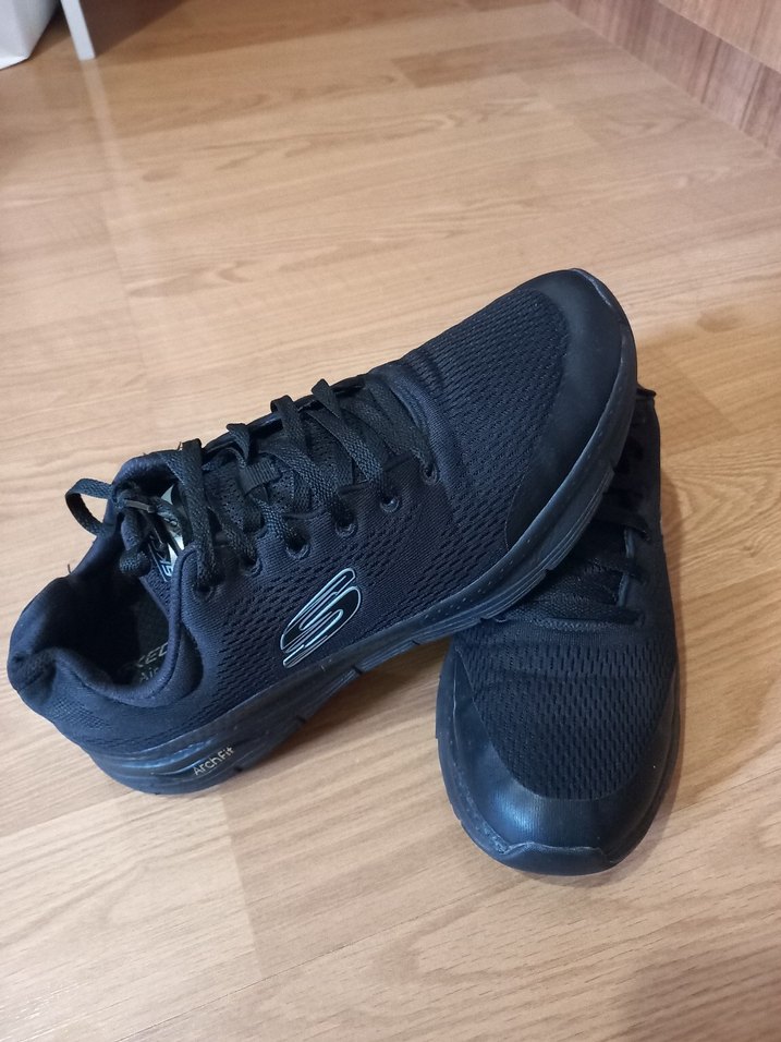 orjinal skechers Siyah Bağcıklı erkek Spor Ayakkabı - Görsel 3