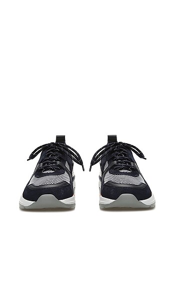 43 Beden George Hogg Lacivert Süet Deri Erkek Sneaker