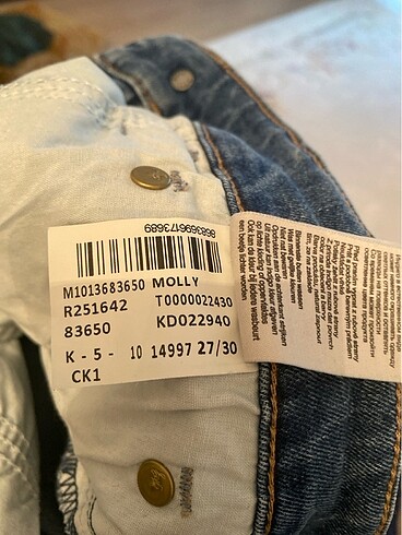 27 Beden mavi Renk Pantolon