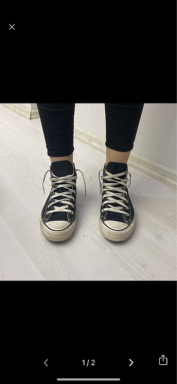 39 Beden siyah Renk Converse ayakkabı