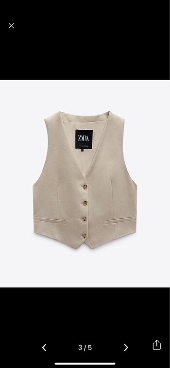 Zara keten karışımlı yelek