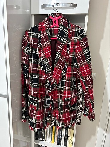m Beden Ekose Blazer Ceket
