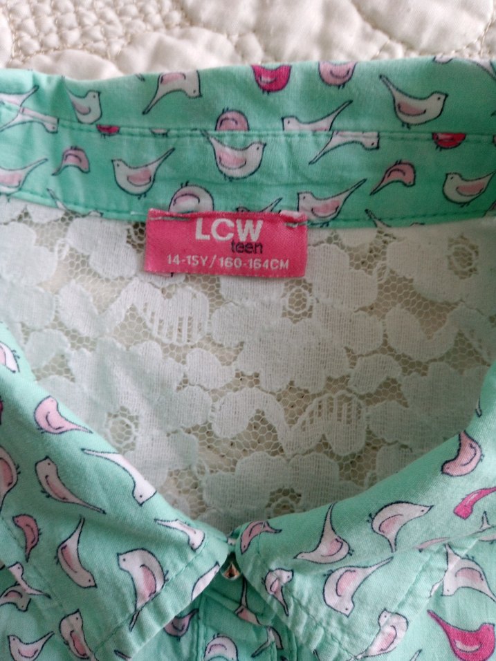 Dantel Detaylı Turkuaz Hamile Bluz - Görsel 2