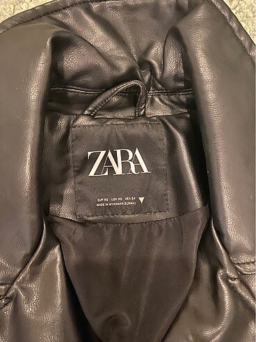 Zara Zara kemerli oversize deri ceket xs