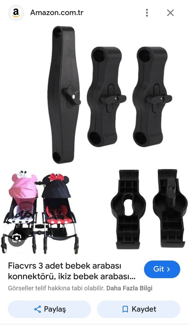 Sıfır Bebek Arabası Puset Konnektörü Bağlayıcı - Görsel 4