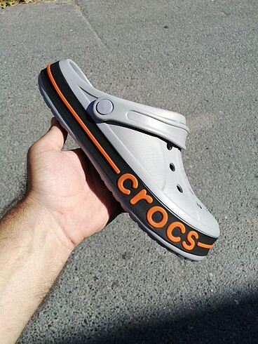 41 Beden gri Renk Crocs sandalet terlik