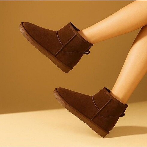 40 Beden Ugg ince taban acı kahve kadın botu