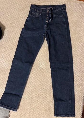 Massimo Dutti Dugmeli Mavi Kadin Midi Boy Jean