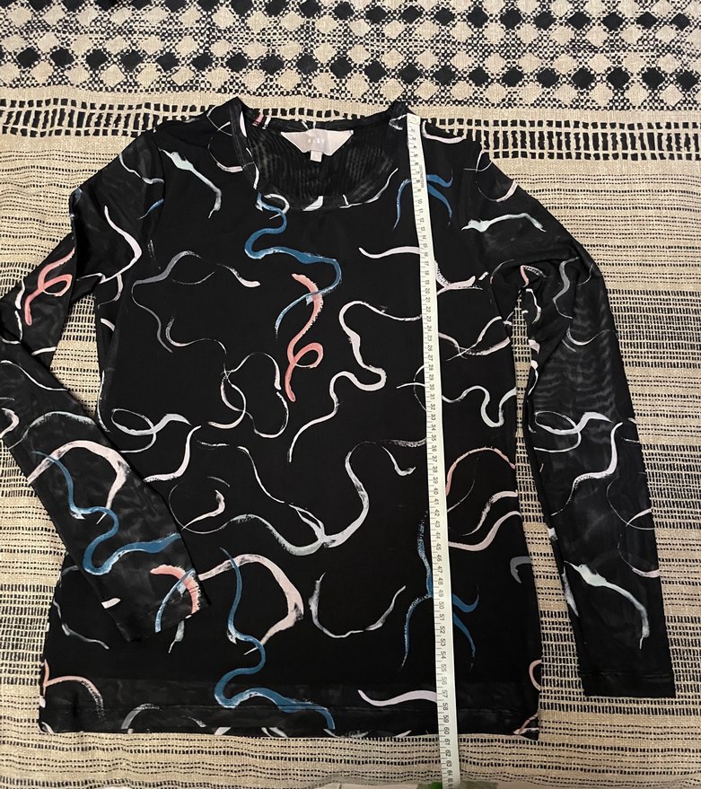 Zincir Detaylı siyah Bluz - Görsel 2