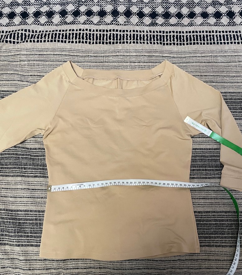 Kısa Kollu Bej Kadın Bluz - Görsel 3