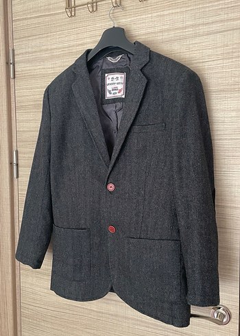 Erkek füme spor Düğmeli Ceket - Görsel 3