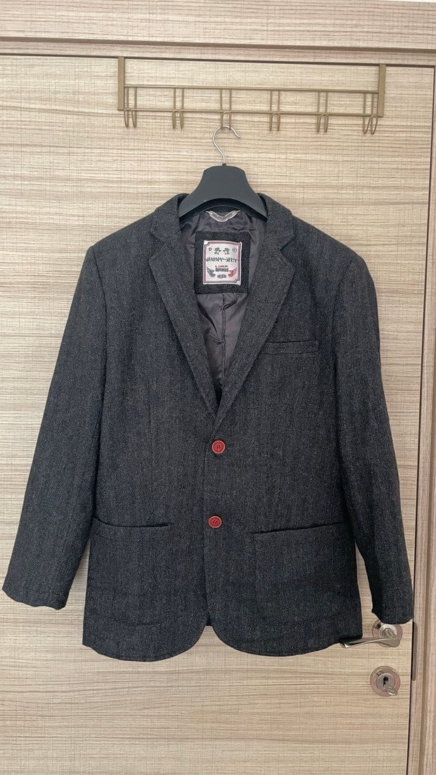 Erkek füme spor Düğmeli Ceket - Görsel 2