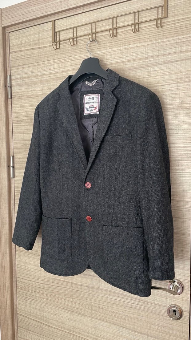 Erkek füme spor Düğmeli Ceket - Görsel 3