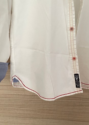 Erkek Beyaz Pamuklu keten Uzun Kollu Gömlek - Görsel 4