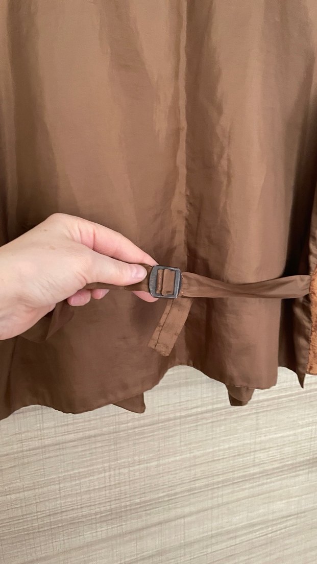 Düğmeli Kahverengi Süet erkek Yelek - Görsel 4