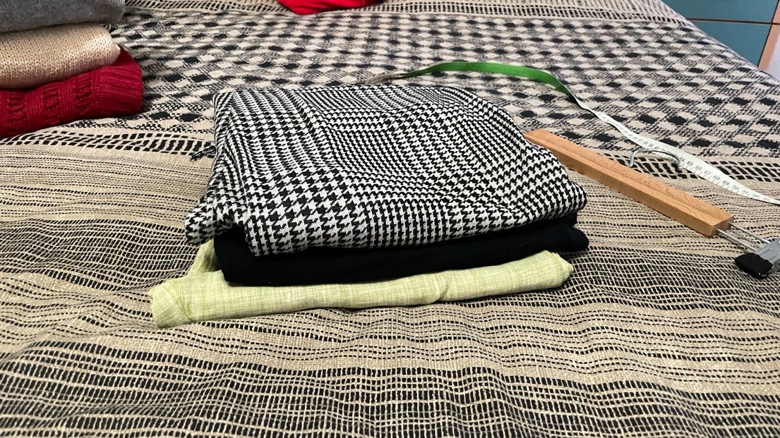 Gri Ekoseli Rahat Kesim Kadın Pantolon - Görsel 4