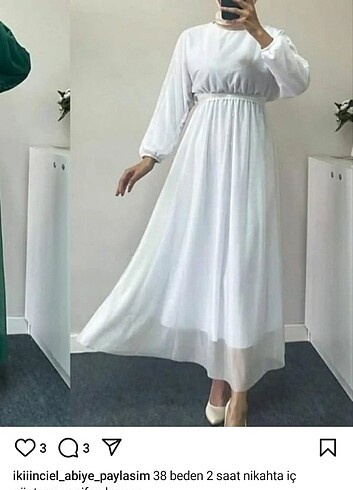 Nikah elbisesini bir saat giydim