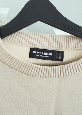 Pull and Bear Pull Bear Ekru Bisiklet Yaka Triko Kazak