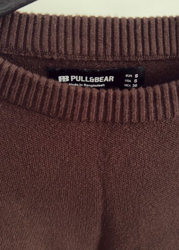 Pull and Bear Pull Bear Kahverengi Bisiklet Yaka Triko Kazak