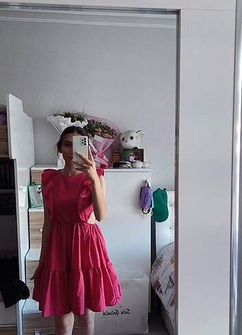 xs Beden pembe Renk Mini elbise