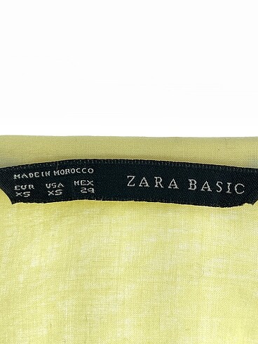 xs Beden sarı Renk Zara Gömlek %70 İndirimli.