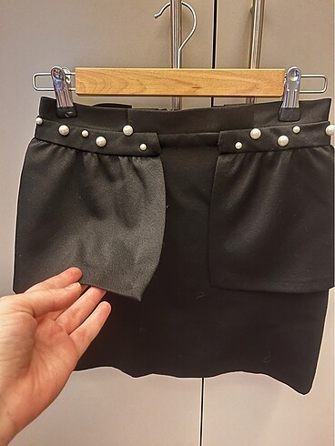 Zara Zara Siyah Mini Etek