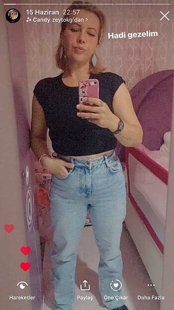 Zara yüksek bel kot