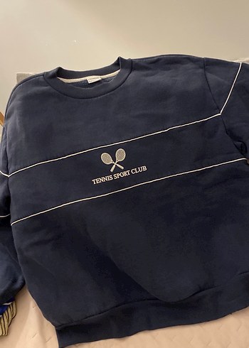 Defacto Lacivert Bisiklet Yaka Spor Sweatshirt