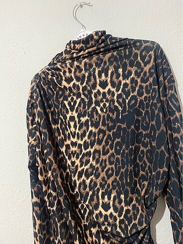 m Beden kahverengi Renk leopar bluz