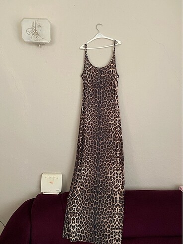 l Beden Leopar elbise