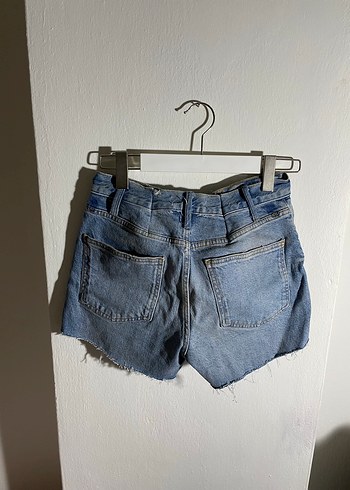 Gevşek Kesim Mini Kot Şort - Görsel 2