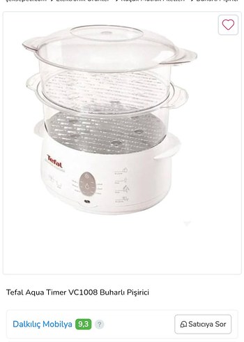 Tefal Aqua Timer VC1008 Buharlı Pişirici Gri
