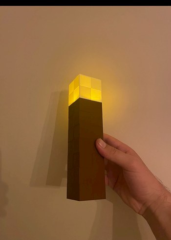 Minecraft meşale pilli led lamba