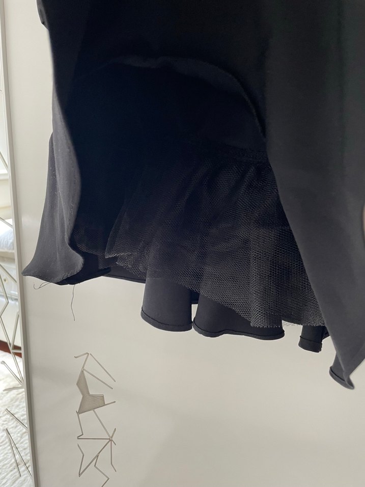 Uzun Kollu Siyah Gotik Gece Elbisesi - Görsel 2