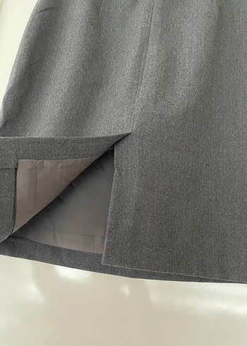 Gri Midi Kalem Etek - Görsel 3